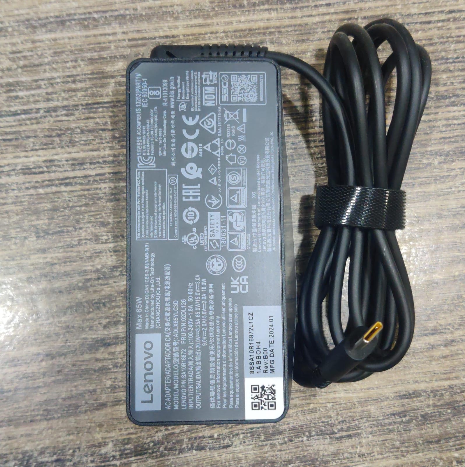 Brand New Lenovo Charger Type C 65W Brand New Lenovo Type C Charger 65W - Image 1